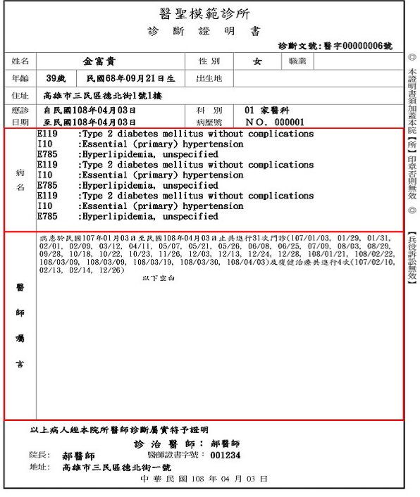 一般診所可以開診斷證明嗎